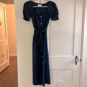 Navy Sleeper Dress XS
